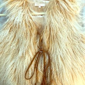 Genuine Mongolian lamb fur vest